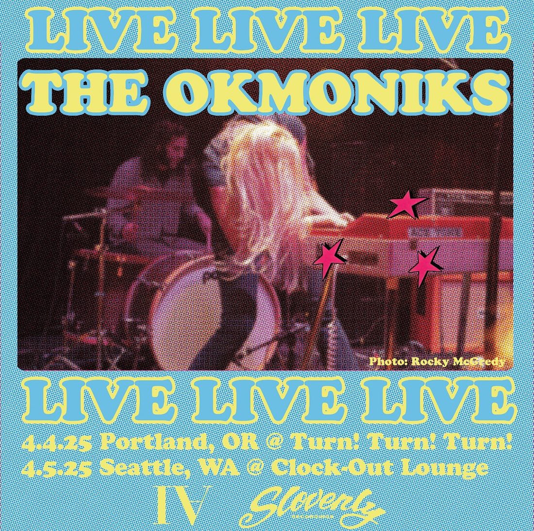 The Zack Static Sect gig poster — APR 5, 2025 — Clock-Out Lounge