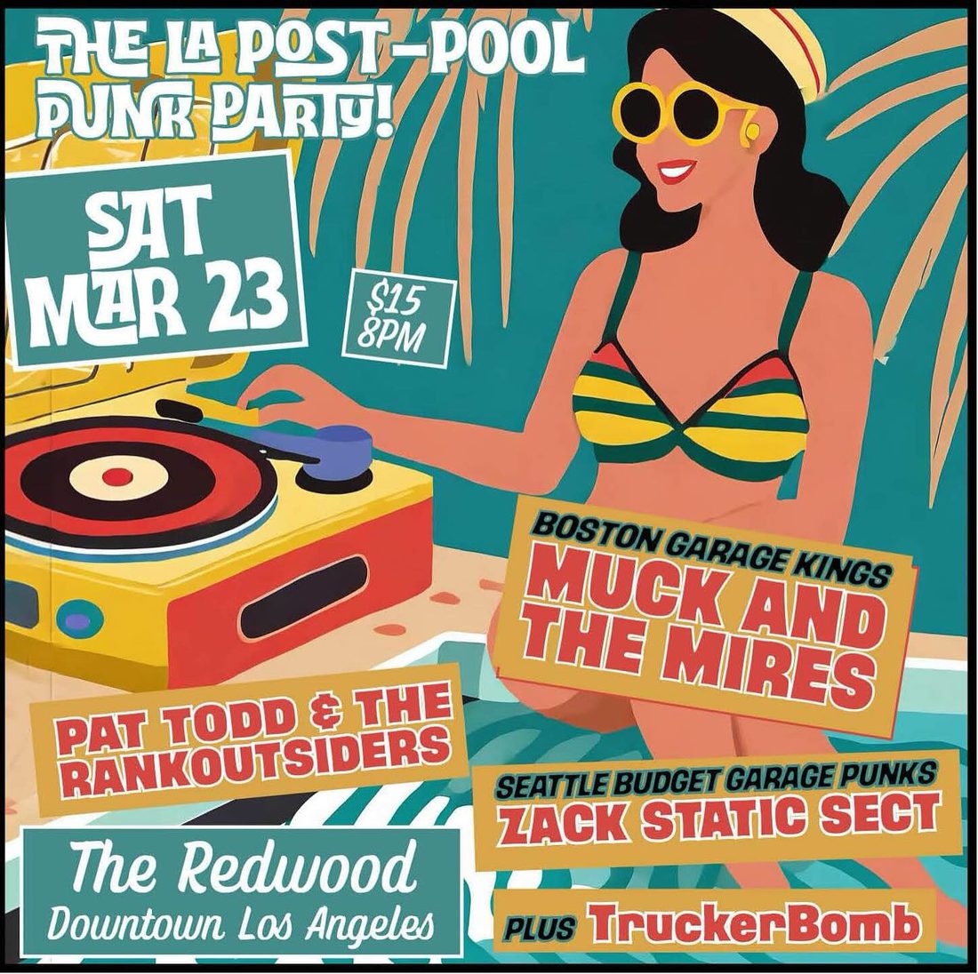 The Zack Static Sect gig poster — MAR 23, 2024 — The Redwood, Los Angeles