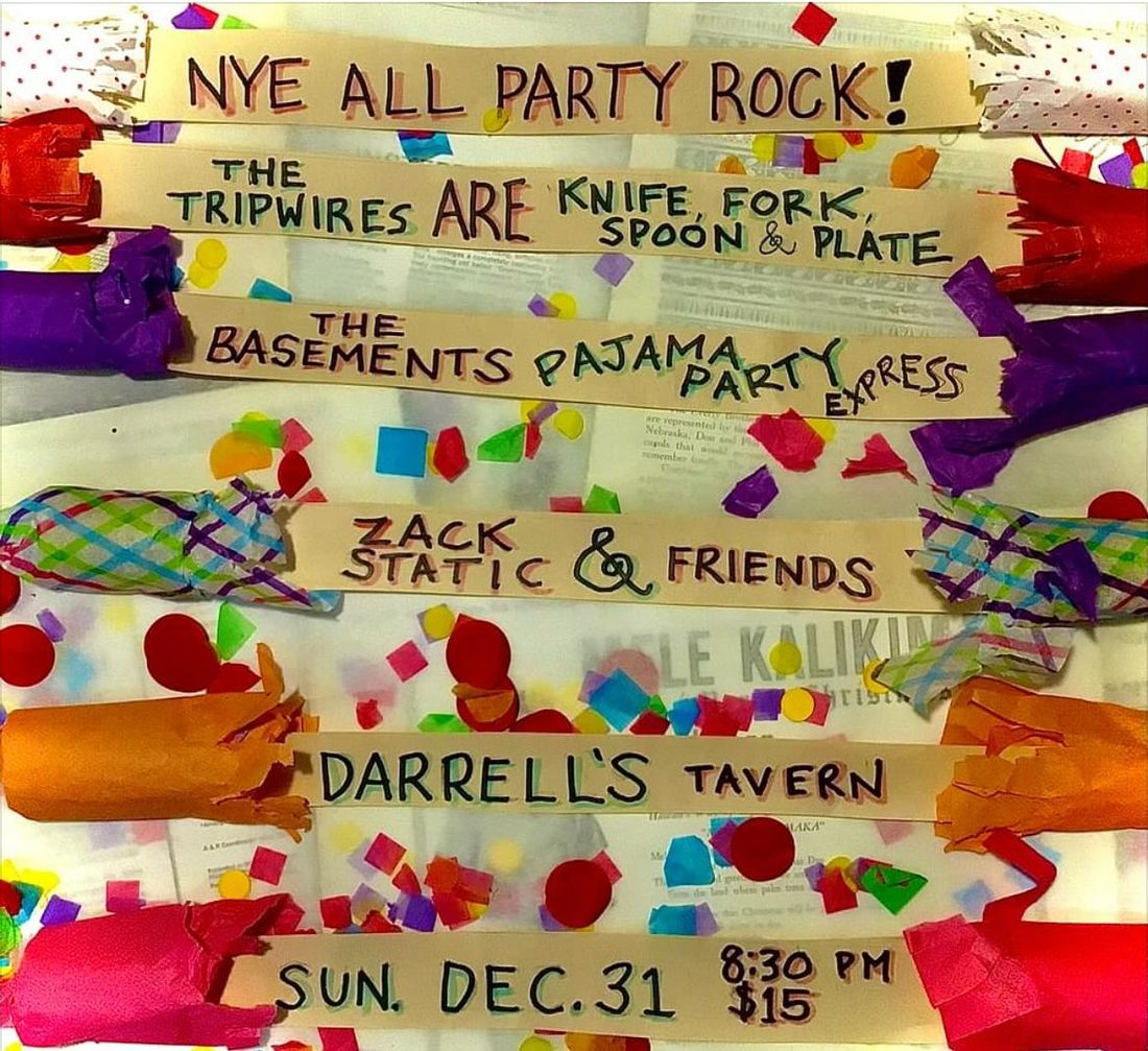 The Zack Static Sect gig poster — DEC 31, 2023 — Darrell's Tavern