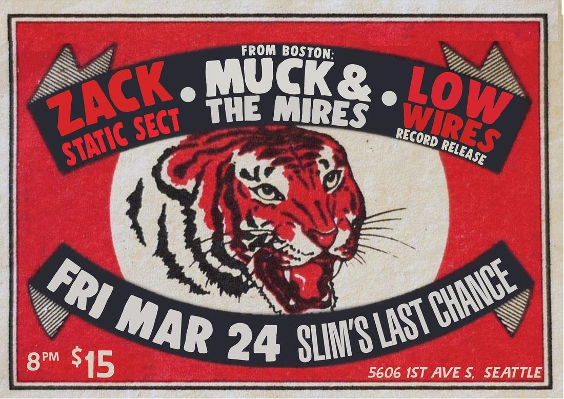 The Zack Static Sect gig poster — MAR 24, 2023 — Slim's Last Chance