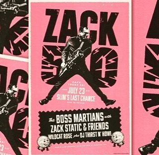 The Zack Static Sect gig poster — JUL 23, 2022 — Slim's Last Chance