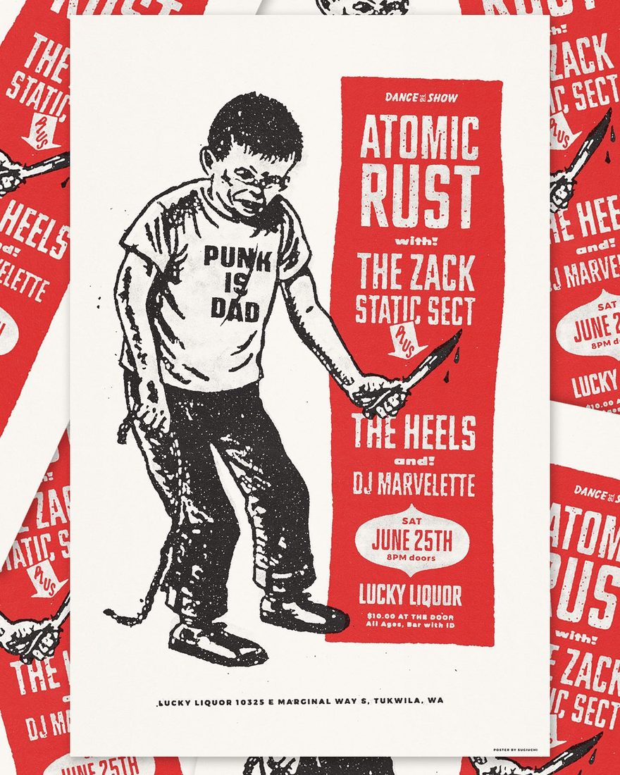 The Zack Static Sect gig poster — JUN 25, 2022 — Lucky Liquor