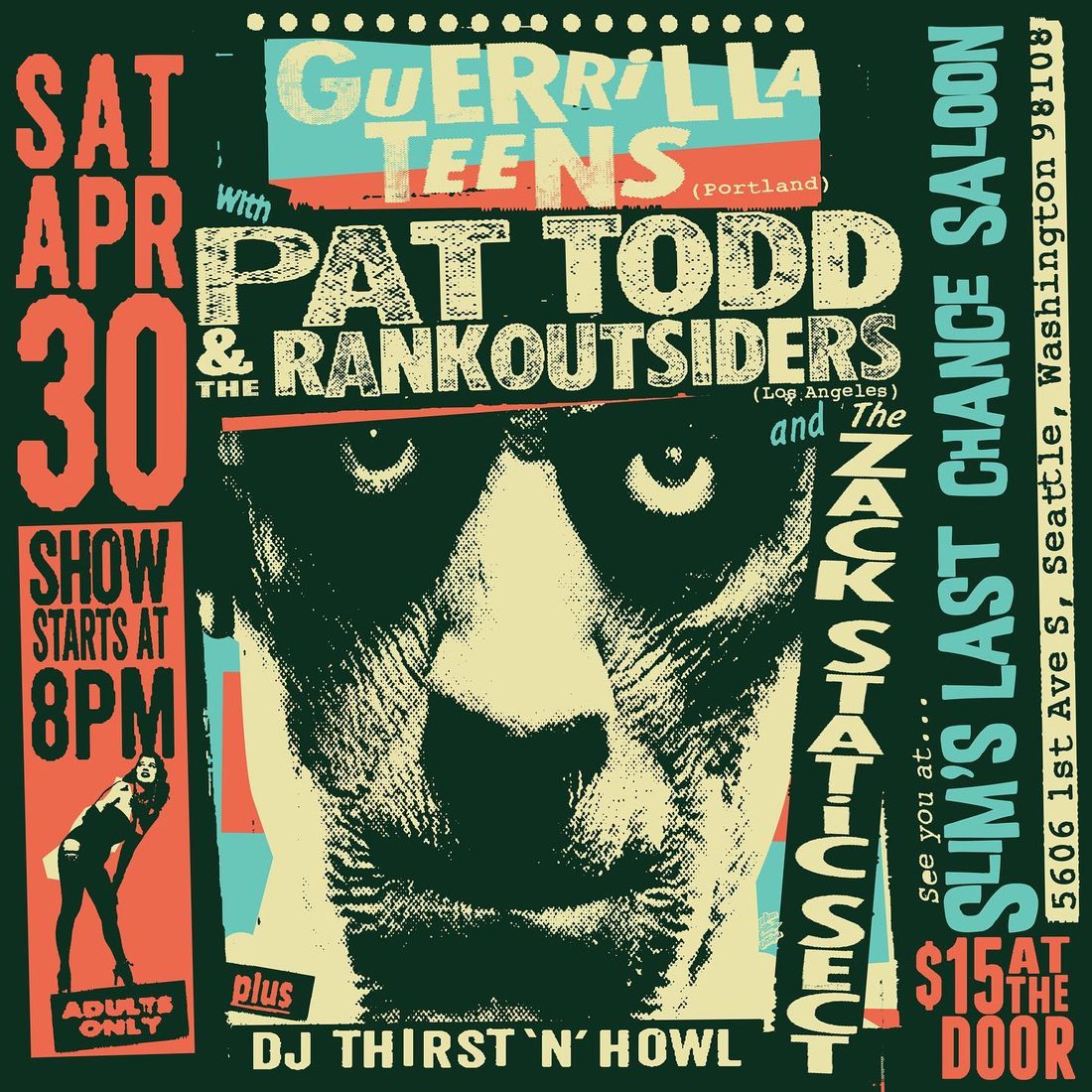 The Zack Static Sect gig poster — APR 30, 2022 — Slim's Last Chance