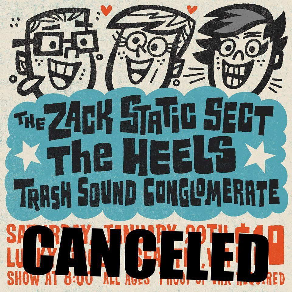 The Zack Static Sect gig poster — JAN 29, 2022 — Lucky Liquor