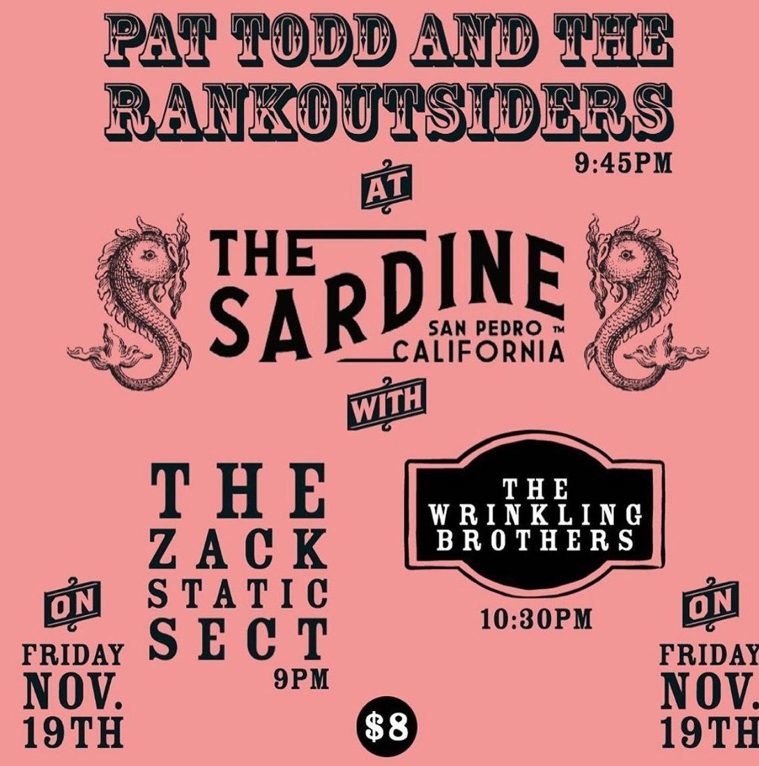 The Zack Static Sect gig poster — NOV 19, 2021 — The Sardine, San Pedro CA