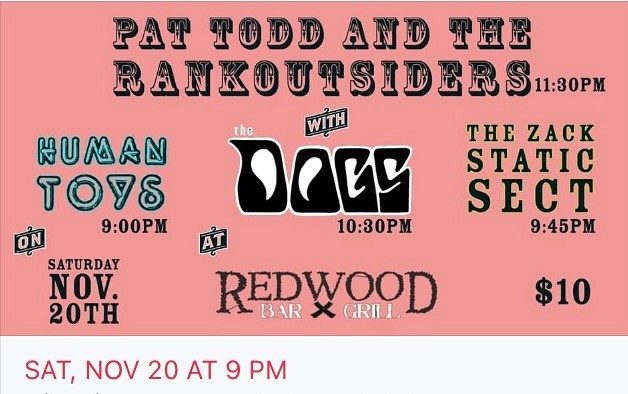 The Zack Static Sect gig poster — NOV 20, 2021 — Redwood Bar & Grill, Los Angeles