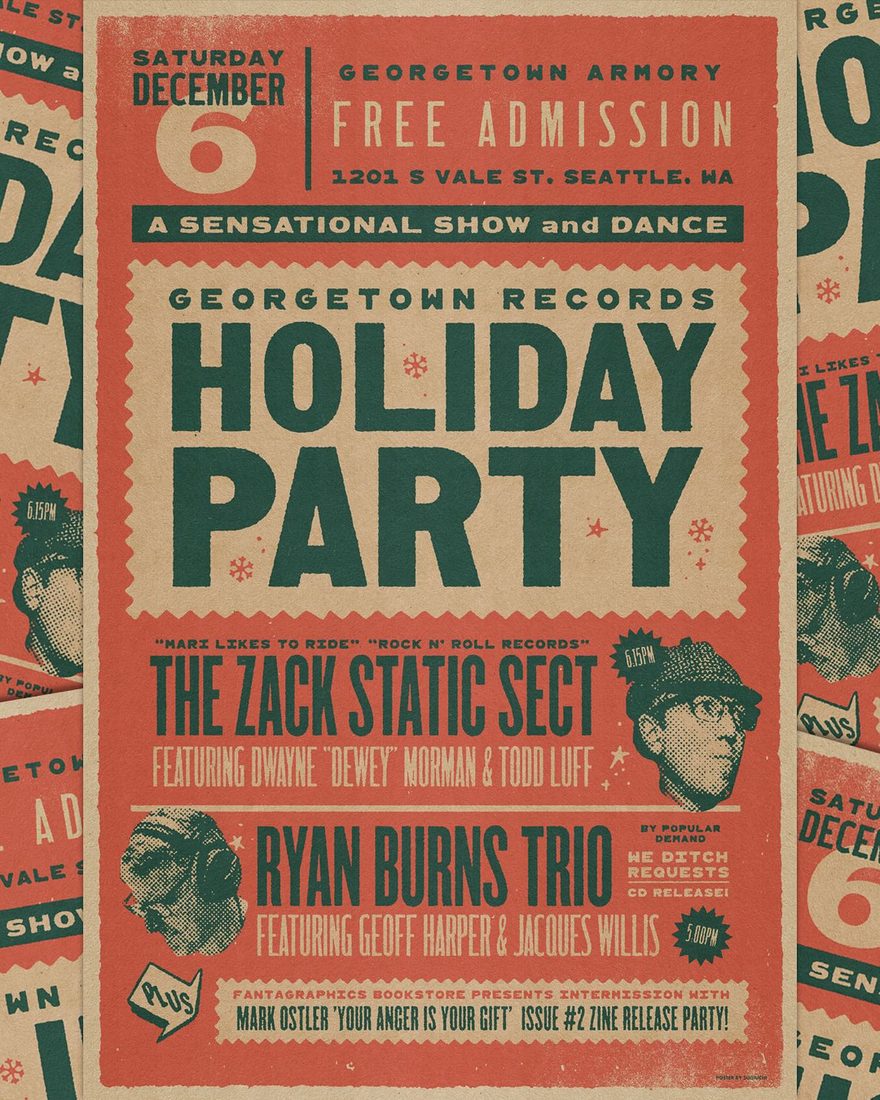 The Zack Static Sect gig poster — DEC 6, 2025 — Georgetown Armory